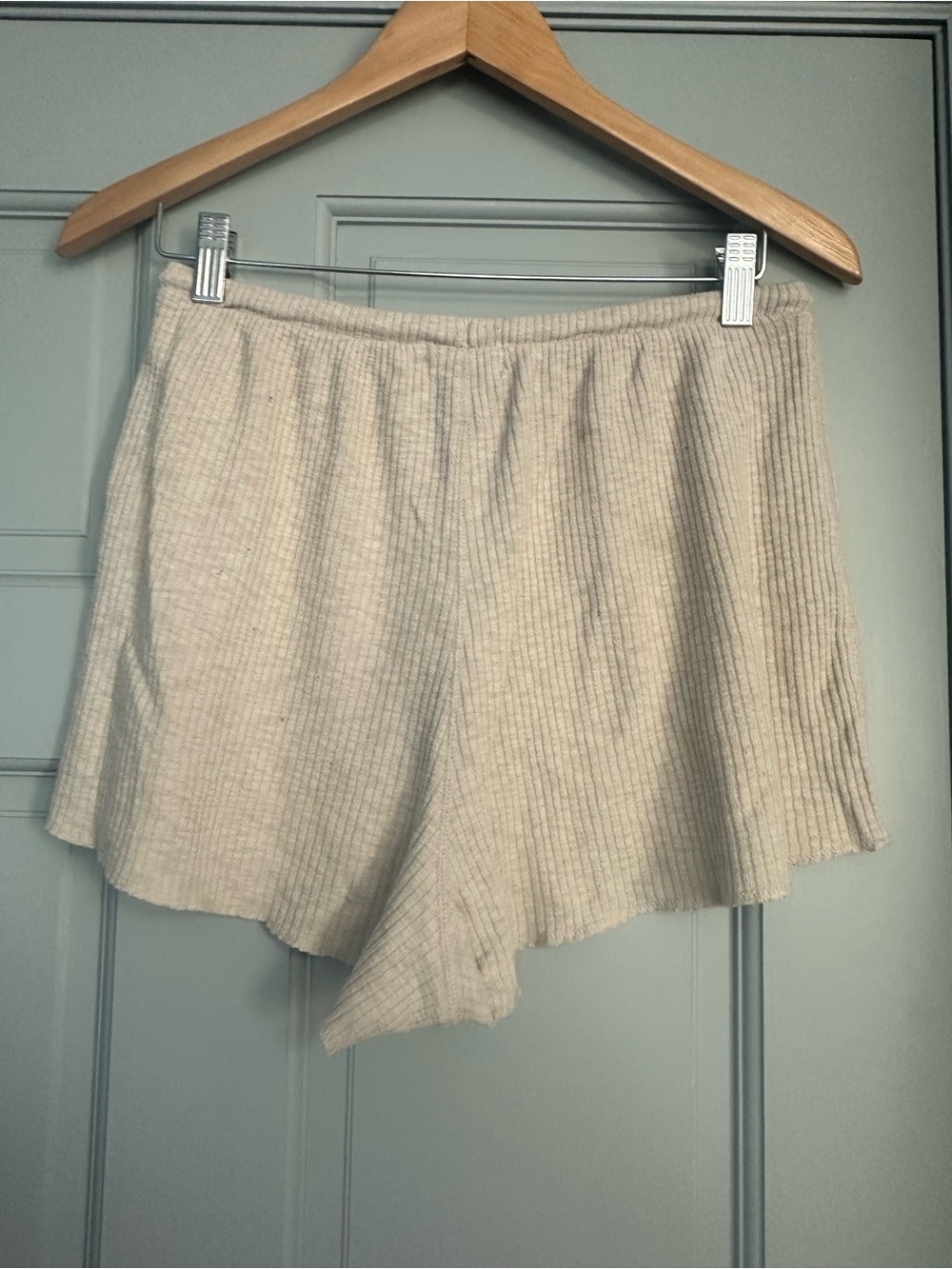 Women’s Beige Ribbed Pajama Set - Picture 6 of 6
